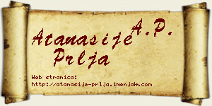 Atanasije Prlja vizit kartica